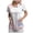 White, variant on GEWSEY Scrub Tops for Women 2026 Summer Independence Day Printed Short Sleeve V Neck Scrubs Nurse Uniforms Tops with Pockets (Navy, 3XL)