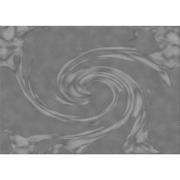 Ahgly Company Indoor Rectangle Patterned Ash Gray Area Rugs, 4' x 6'