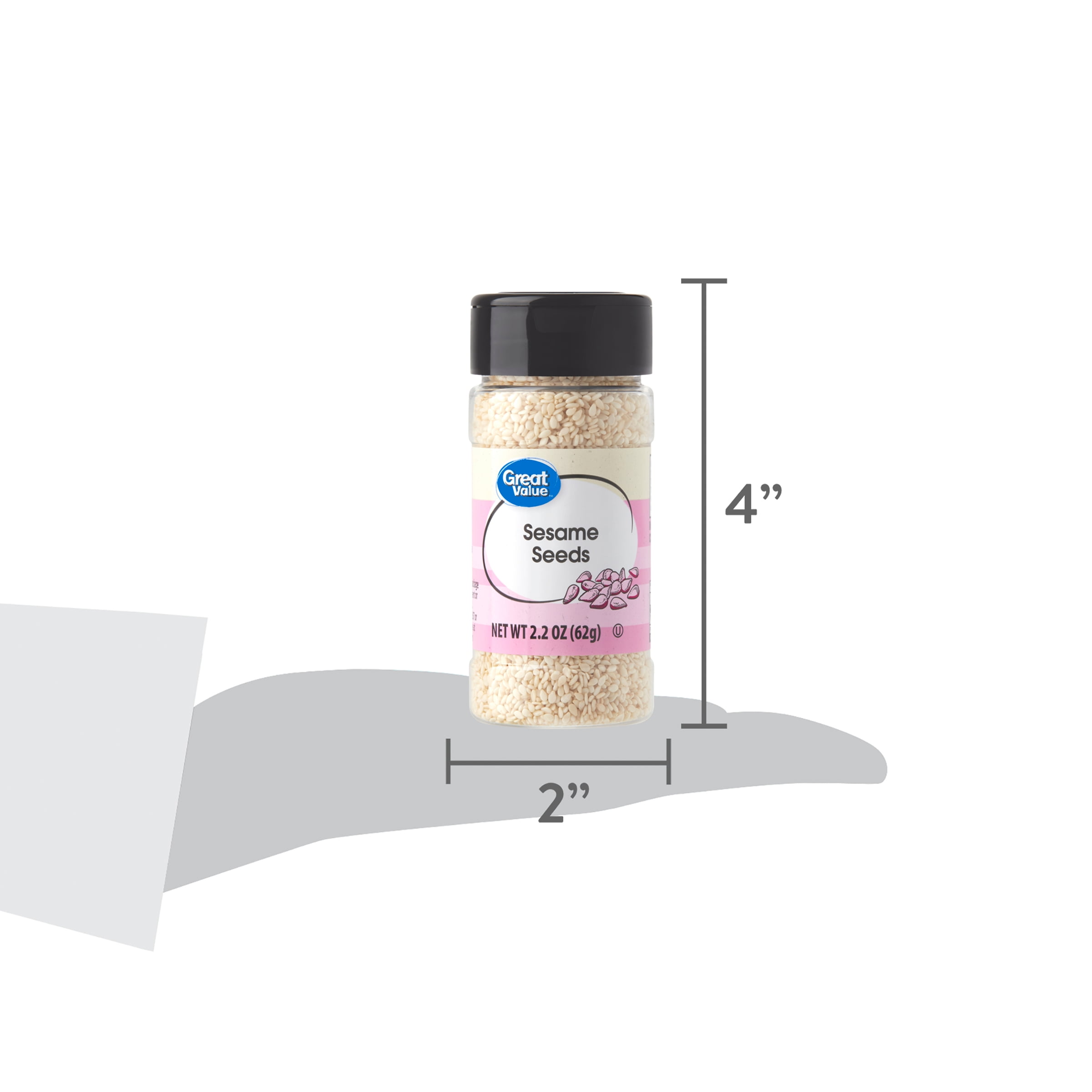 (3 pack) Great Value Sesame Seeds, 2.2 oz
