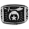 thumbnail image 4 of Stainless Steel Masonic Shriners Ring for Men Rectangular 3/4 inch wide size 10, 4 of 4