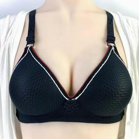 

Fanxing Lace Bras for Women Full Coverage Wireless Bras Push Up Underwire Sports Bras No Steel Ring Underwear Bralettes L XL XXL XXXL