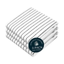 HEIRLOOM COMFORT Black Stripe Kitchen Towels (3 Pack), 100% Cotton, Classic Striped Towel Set, Super Absorbent & Durable Dish Cloths, Quick Drying Fabric for Drying Dishes, Everyday Kitchen Cleaning