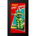 thumbnail image 2 of Retrobot 11x18 Black Modern Framed Museum Art Print Titled - Robot Space Trooper, 2 of 5