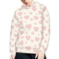 thumbnail image 3 of DISNIMO Pink Heart Hoodie Long Sleeve Sweatshirts with Hood and Pocket Matching Hoodies Boy and Girl Pullover Hoodie Kids 8-10 Fall Clothes for Girl Hoodies Streetwear, 3 of 7