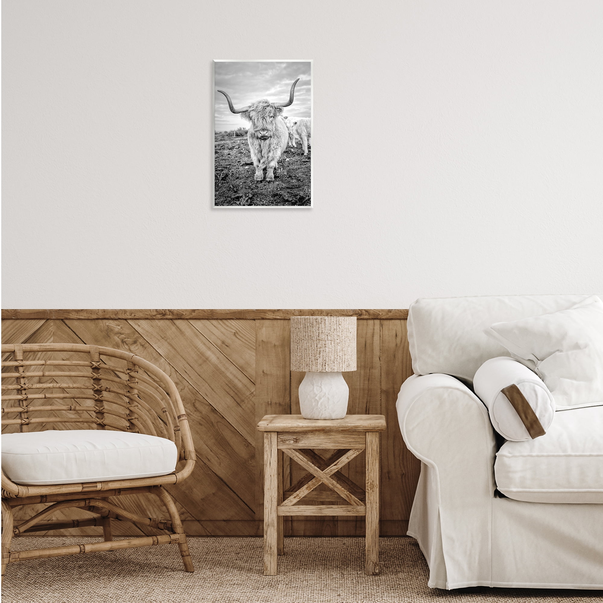 Stupell Industries Longhorn Calf Family Animals & Insects Photography Unframed Art Print Wall Art, 13 x 19