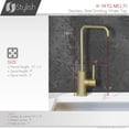 thumbnail image 6 of Stylish Melfi One-Handle Brushed Gold Water Tap Faucet Height 10½" K-147G, 6 of 11