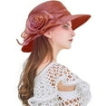 thumbnail image 4 of Riforla Elegant Foldable Sun Hat for Women Summer Wide Brim Floppy Beach Hat with – Lightweight and Breathable Ladies' Gardening and Fishing Bucket Cap Beach Hats for Women Red, 4 of 4
