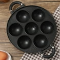 thumbnail image 6 of Shoreew 7 Hole Cooking Cake Pan Smooth Omelette Pan Non-Stick Frying Pan for Octopus Balls Breakfast Omelette Maker, 6 of 7