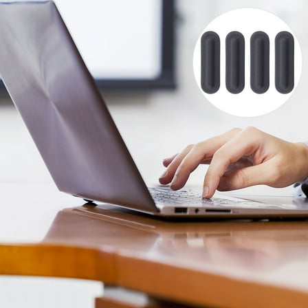 Topbathy Black Rubber Feet Pads for Laptop and Computer Easy to Stick