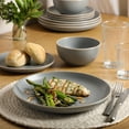 thumbnail image 4 of 12-Piece Dinnerware Set Service for 4, Grey Matte, 4 of 5