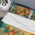 thumbnail image 4 of Designart "Abstracted Cubist Forms IV" Abstract Cubism Bedding Covert Set - Modern Orange Abstract Bed Set With 2 Shams, 4 of 6