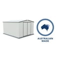 thumbnail image 3 of Absco Regent 10' x 12' Metal Garden Storage Shed - Surfmist/Monument, 3 of 13