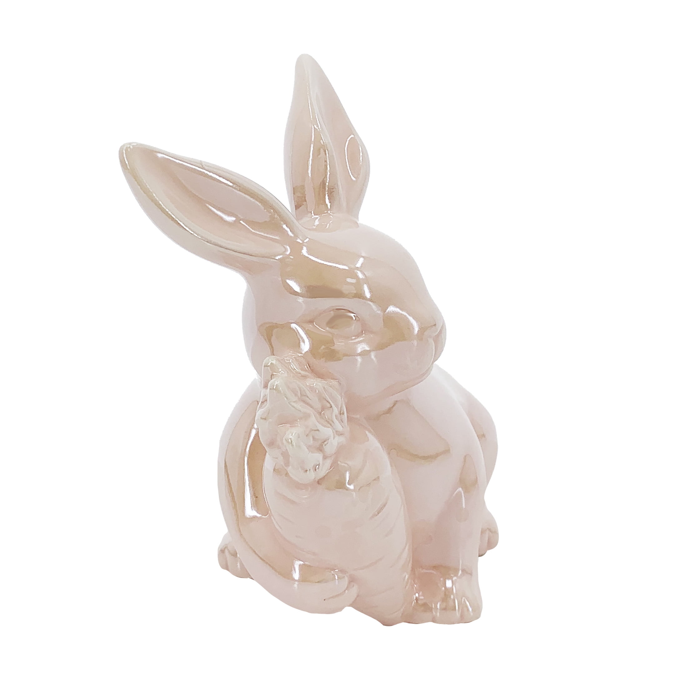 Way to Celebrate Easter Dolomite Pink Finish 5.5" Bunny Decoration Assortment