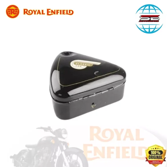 Royal Enfield black toolbox electric with sticker for classic 350 (826066)