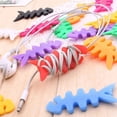 thumbnail image 3 of Walbest Useful Silicone Fish Bone Headphone Cord Wire Cable Organizer Holder Wrap, 3 of 7