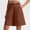 Brown, variant on Dolkfu High Waist Womens Summer Shorts Wide Leg Burmuda Shorts Elastic Beige Baggy Women's Shorts L
