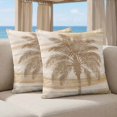 thumbnail image 5 of Pillow Covers 20x20 Set of 2, Brown Coastal Palm Tree Square Throw Pillow Covers for Couch/Sofa/Living Room, Vintage Summer Tropical Botanical Decorative Soft Pillowcases for Couch Throw Pillows, 5 of 9