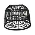 thumbnail image 4 of Rattan Lampshade Rattan Basket Chandelier Lamp Shade Woven Lampshade Round nature Replacement Wicker Pendant Light Cover for Living Room Black, 4 of 9