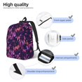 thumbnail image 3 of Disketp Purple Dreamcatcher Mochila de Lona Estampada, Mochila Escolar de Viaje Ligera para Estudiantes y Portátil-Small, 3 of 5
