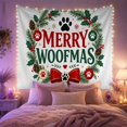 thumbnail image 2 of Merry Christmas Wreath Tapestry Wall Hanging, 2 of 7