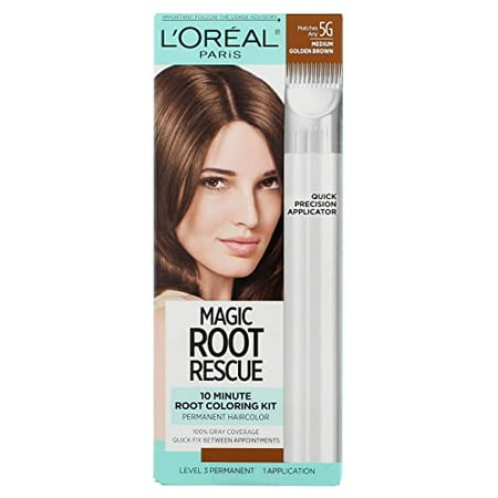 LOreal Paris Root Rescue Coloring Kit, Medium Golden Brown 5G | Walmart