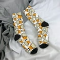 thumbnail image 5 of Logiee Giraffes Head Print Adult Socks for Men & Women,Calf Socks, Ankle Socks,Boots Socks,Breathable Casual Sock,Unisex Crew Socks, 5 of 6