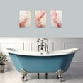 thumbnail image 3 of ZHONGYUTONG Abstract Canvas Prints Wall Art 3 Panel Texture Painting Rose Gold and Pink Picture Wall Decor For Bathroom Bedroom Living Room (11"x14"x3PCS), 3 of 6