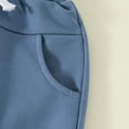 thumbnail image 6 of KaLI_Store Toddler Baby Boy Girl Clothes Solid Color Sweatshirt Tops and Jogger Pants Set 2 Piece Fall Winter Outfits Blue,6-12 Months, 6 of 7
