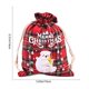 thumbnail image 3 of Decoraciones navideñas, adornos navideños, bolsas de tela con cordón de algodón a cuadros rojos, reutilizables, para galletas, dulces y golosinas. Ideales para regalos navideños, envoltorios y obsequi, 3 of 6
