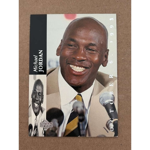 Collectible 1994 Upper Deck Michael Jordan Retirement Michael Jordan MJR1 Chicago Bulls Basketball Card Chicago Bulls NBA Basketball Trading Card
