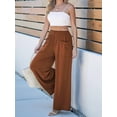 thumbnail image 4 of Pantalones de Yoga de Pierna para Mujer, Informales, Holgados y Cómodos, de Cintura Alta, con Bolsillos. Marrón L, 4 of 8