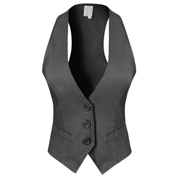 Made by Olivia Women's Dressy Casual Versatile Racerback Vest Tuxedo ...