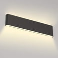 thumbnail image 1 of Aipsun 20W/24in Rectangular LED Black Modern Wall Sconce Horizontal Up and Down Wall Mount Light for Indoor Vanity Bar Light Bedroom Living Room Bathroom Home Lighting Fixtures (Warm White 3000K), 1 of 5