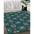 thumbnail image 3 of Ahgly Company Machine Washable Indoor Square Transitional Deep-Sea Green Area Rugs, 6' Square, 3 of 7