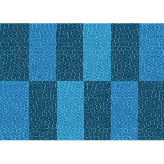 Ahgly Company Machine Washable Indoor Rectangle Transitional Blueberry Blue Area Rugs, 2' x 3'