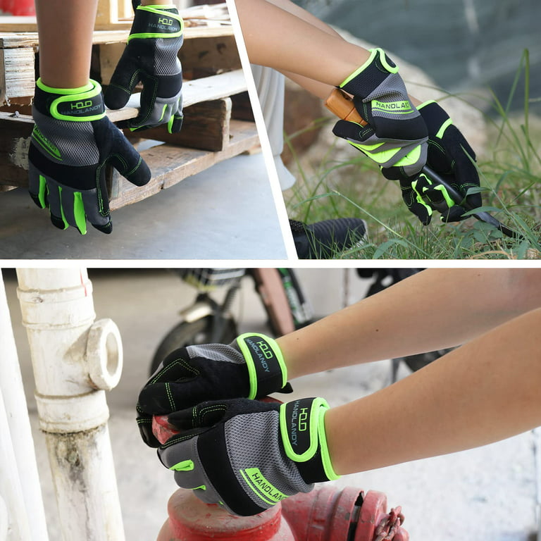 Handlandy Men Women Work Gloves Mechanic Touchscreen Thin Silicon 6134