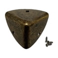 thumbnail image 2 of 1pc Vintage Corner Protectors Triangle Furniture Three-Sided Corner, Chrome Metal Box Corner Protectors for Table Corners Desk Corners (A), 2 of 5