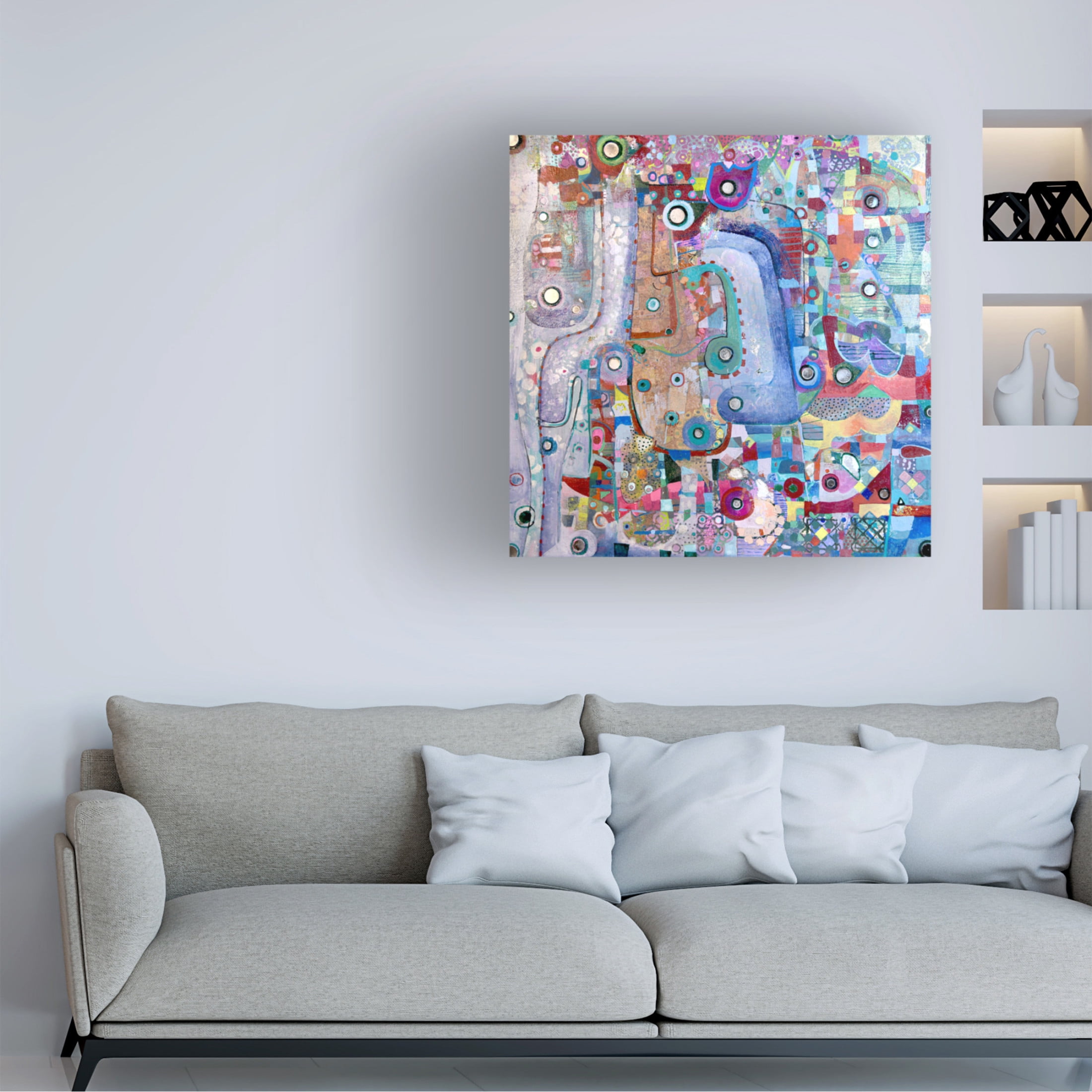 Trademark Fine Art Alise Loebelsohn Indigo Mirror Canvas Wall Art