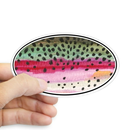 CafePress - Rainbow Trout Fishing - Sticker (Best Way To Clean Rainbow Trout)