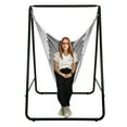 thumbnail image 1 of Gymax Chaise Hamac Support Suspendu Balançoire Rembourrée Acier Robuste Extérieur Gris, 1 of 9