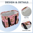 thumbnail image 4 of Large-capacity handheld storage bag Thickened picnic travel bag oversized clothing luggage organizing bag Cute Christmas Reindeers Pattern, 4 of 8
