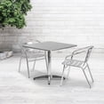 thumbnail image 2 of Pemberly Row Contemporary Aluminum and Steel 31.5" Square Bistro Table, 2 of 4