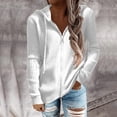 thumbnail image 4 of Sudaderas con cremallera de Manga Larga Mujer Suelta Casual ANGGREK color Puro XL, 4 of 7