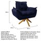 thumbnail image 5 of Sillón Odette base giratoria - Azul marino WEIK Odette, 5 of 5