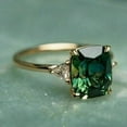 thumbnail image 2 of 2.40Ct Cushion Cut Lab Created Green Emerald Women's Ring 14K Yellow Gold Plated, 2 of 3