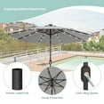 thumbnail image 7 of Sonerlic 9' LED Patio Umbrella and Shade Market Outdoor Aluminium Pole Table Umbrella for Garden, Deck and Pool,Gray, 7 of 7