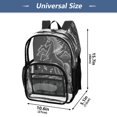thumbnail image 4 of PVC Transparent Backpacks Clear Backpack for Travel and Outings Unicorn Made Of White Dots, 4 of 7