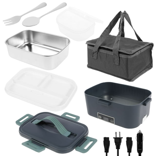 MesaSe Electric Lunching Box Updated Heated Lunching Boxes Smart Food Warmer Large Capacity Heated Box Temperature Control Electric Box Food Heater for Traveling
