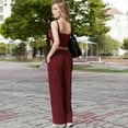 thumbnail image 5 of Women's Square Neck Sleeveless Tank Top with Stretch Fit - Small, Burgundy, 5 of 7