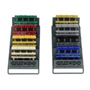 CanDo Digi-Flex hand/finger exerciser, 8 pc set (1 ea: tan through gold) w/2 metal racks